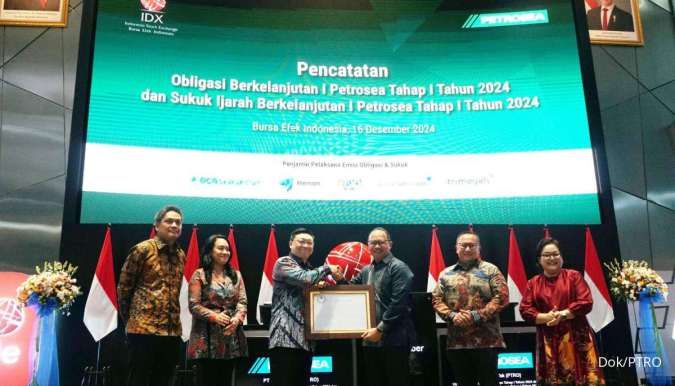 Pencatatan obligasi dan sukuk PTRO pada Desember 2024. Foto: Dok Petrosea