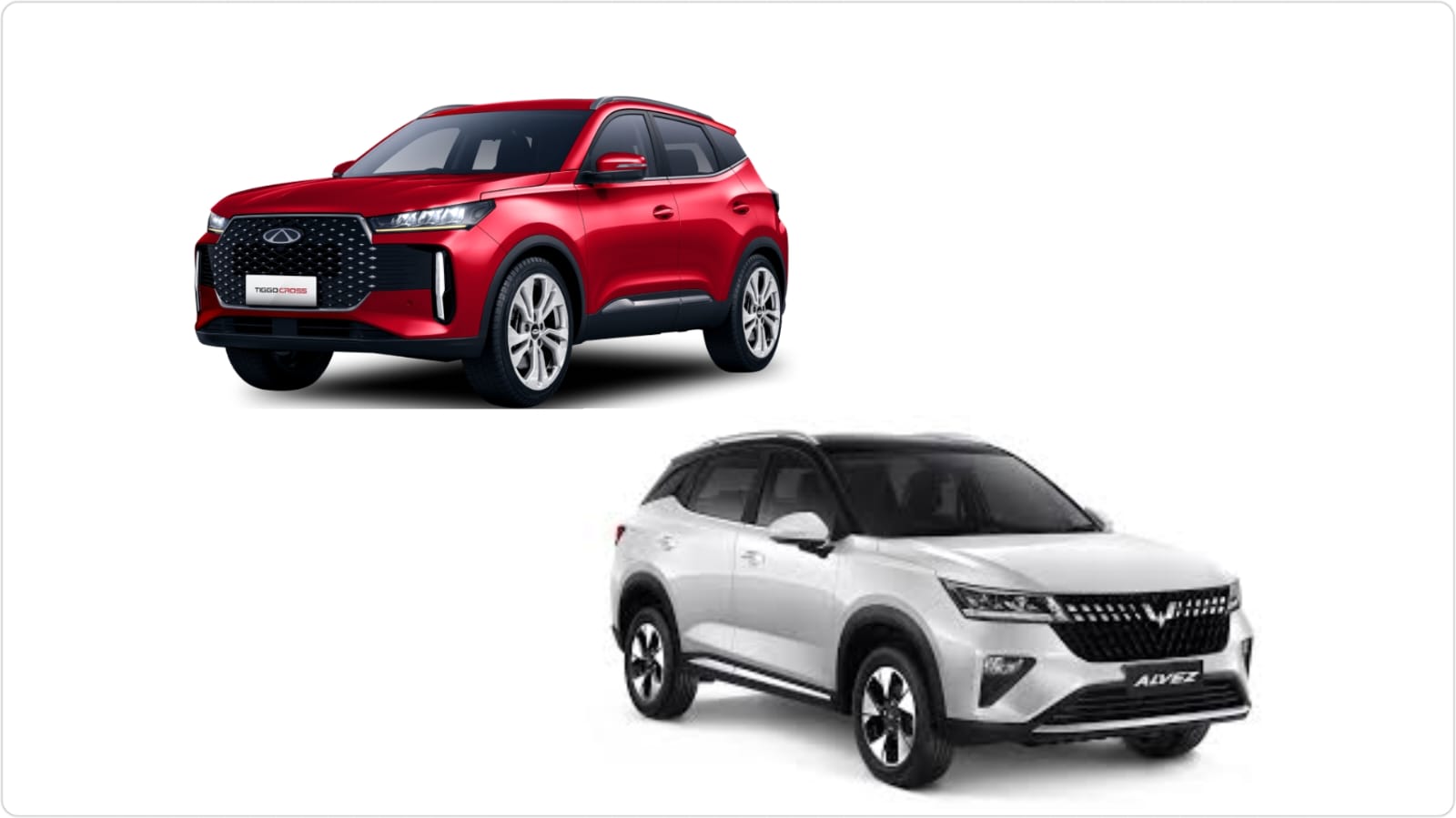 Komparasi SUV Compact Wuling Alvez vs Chery Tiggo Cross. (Foto: kolase dari dok. Wuling dan Chery)
