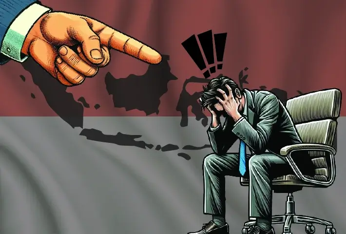 Ilustrasi Indonesia Gelap: Janji Manis, Realitas Pahit (Andrew Bernad)