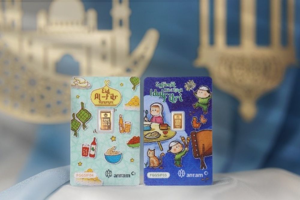 Ilustrasi emas Antam edisi Ramadan dan Idulfitri. Foto: Dok ANTM