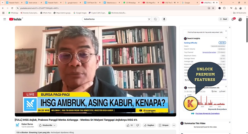 Pakar Ekonomi Universitas Paramadina, Wijayanto Samirin,menyatakan bahwa kenaikan harga emas mencerminkan meningkatnya risiko pasar.