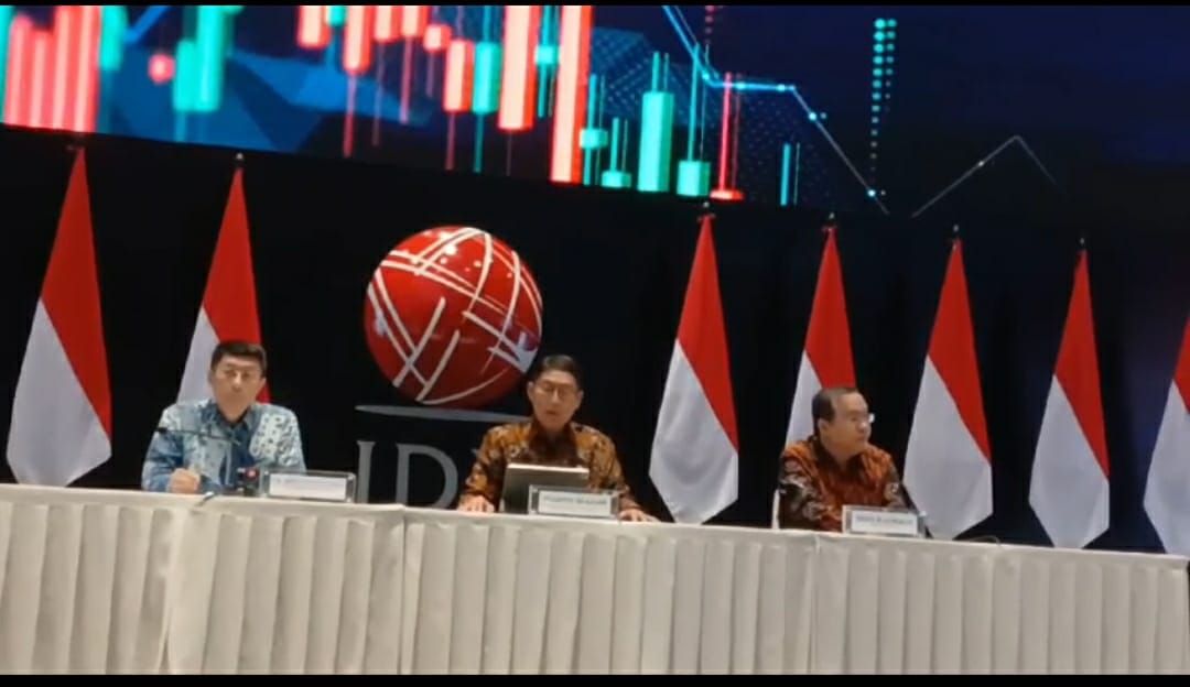 Konferensi pers respon kebijakan mengantisipasi volatilitas perdagangan saham oleh OJK di Gedung BEI, Rabu,19 Maret 2025. (Foto: Kabar Bursa/Hutama Prayoga)