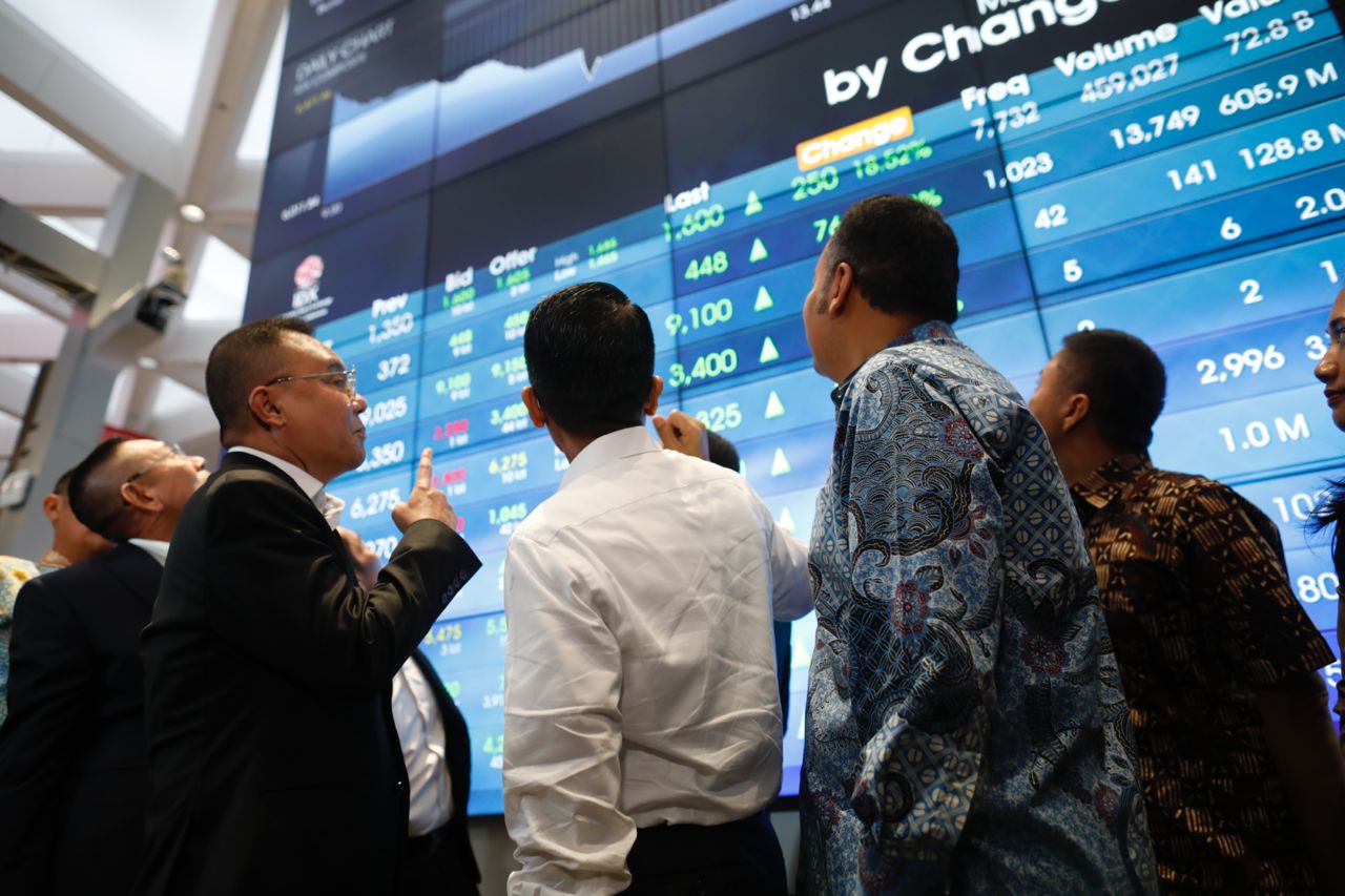 DPR RI kunjungi BEI untuk melihat pergerakan IHSG yang sempat terjatuh. Foto: Kabar Bursa/Abbas Sandji 
