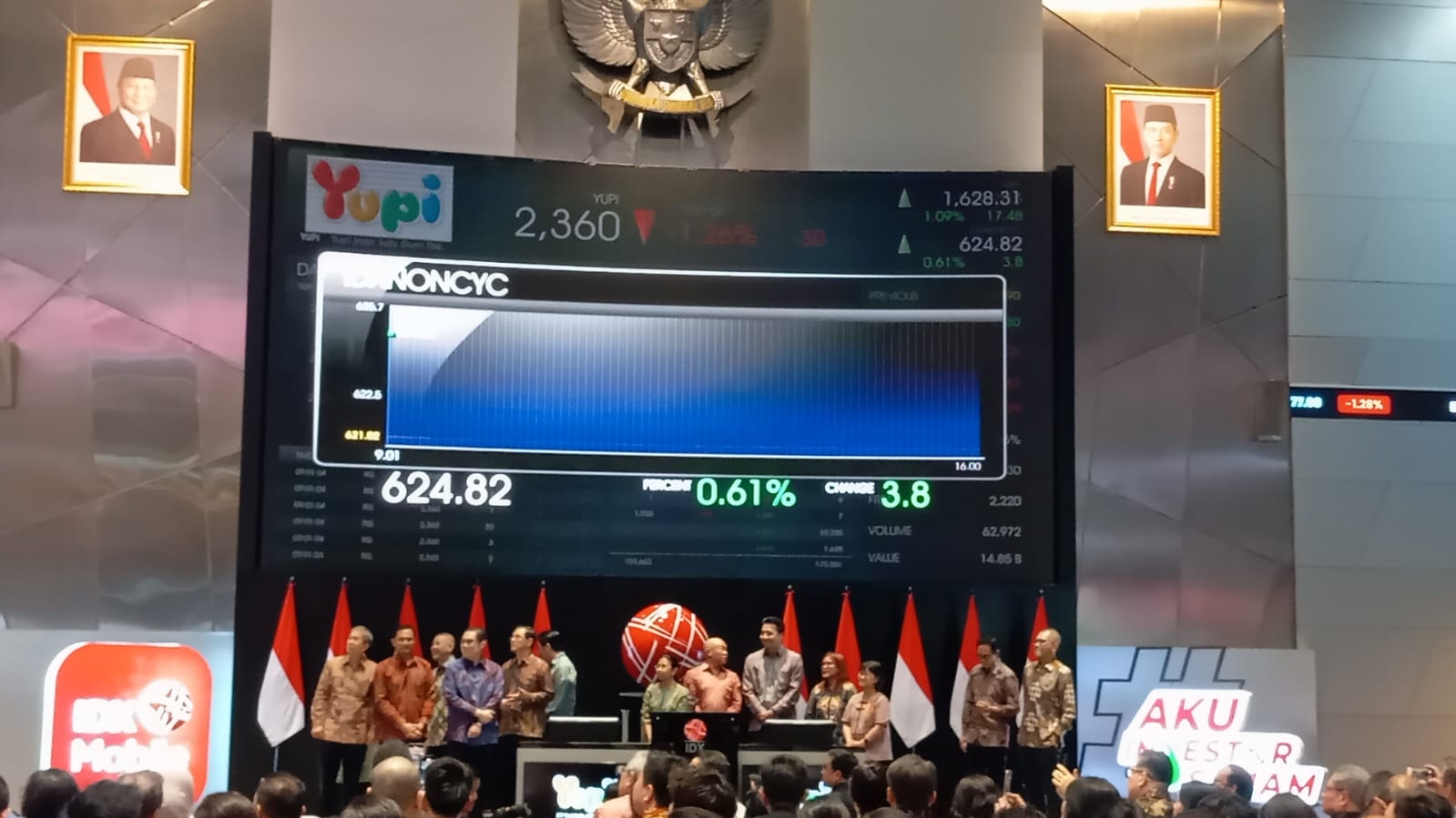 PT Yupi Indo Jelly Gum Tbk resmi mencatatkan sahamnya di Bursa Efek Indonesia (BEI) dengan kode saham YUPI pada Selasa, 25 Maret 2025. (Foto: Kabarbursa/Desty Luthfiani)