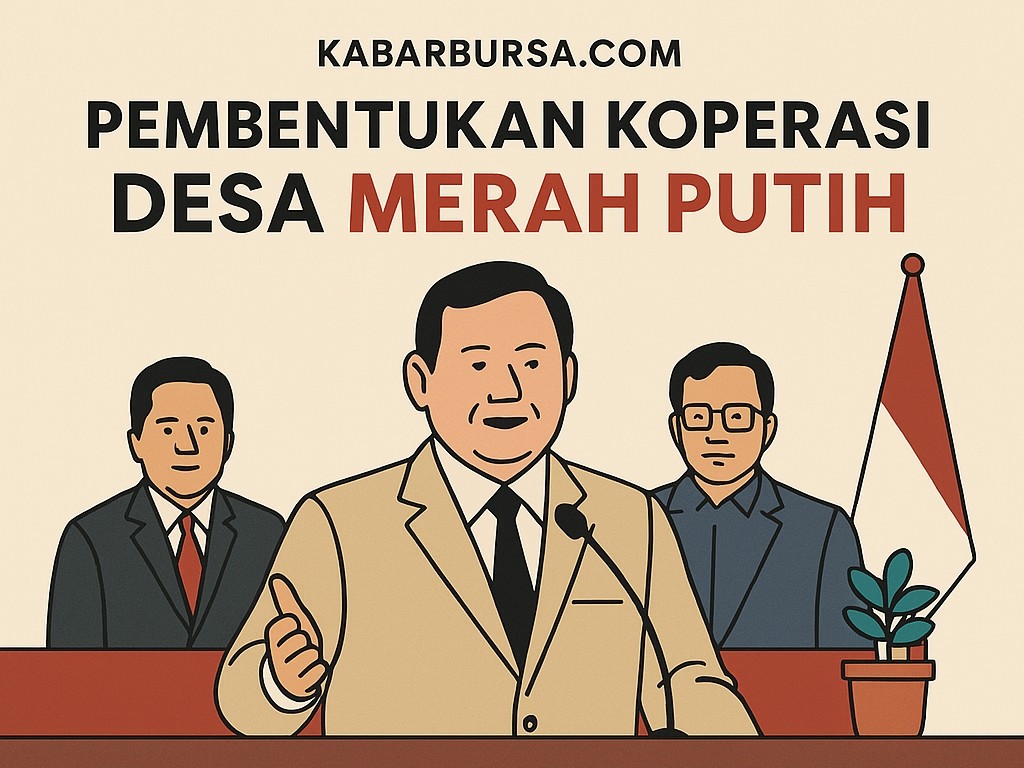 Ilustrasi: Gambar Presiden Prabowo Subianto yang meluncurkan program Koperasi Desa Merah Putih (Kop Des Merah Putih) melalui Instruksi Presiden (Inpres) Nomor 9 Tahun 2025. (Foto: AI untuk KabarBursa)