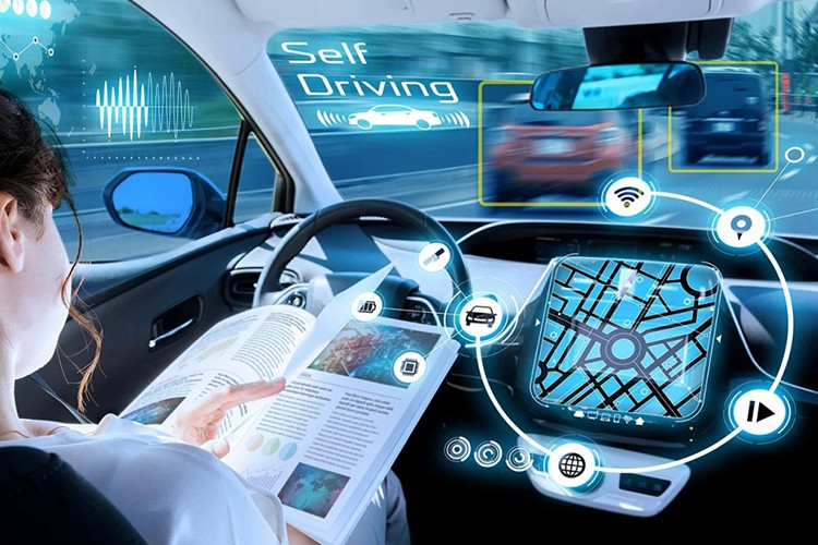  Ilustrasi keamanan mobil listrik China dengan fitur autopilot berbasis perangkat lunak. Foto: kienthuc.