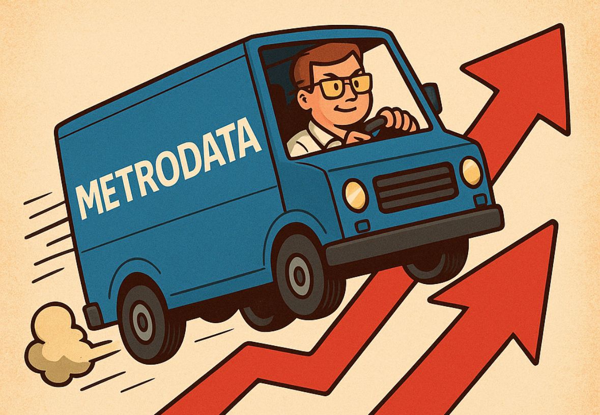 PT Metrodata Electronics Tbk membidik pendapatan Rp50 triliun pada 2029, dua kali lipat dari capaian tahun lalu. Gambar dibuat oleh AI untuk KabarBursa.com.