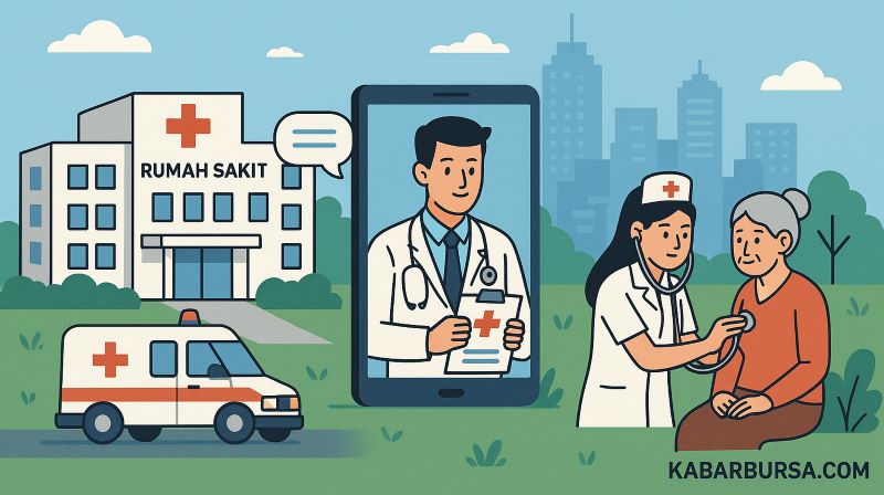 Infografis sektor kesehatan di Indonesia. (Gambar dibuat oleh AI untuk KabarBursa.com)