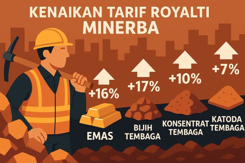 Ilustrasi kenaikan tarif royalti minerba. (Gambar dibuat oleh AI untuk KabarBursa.co