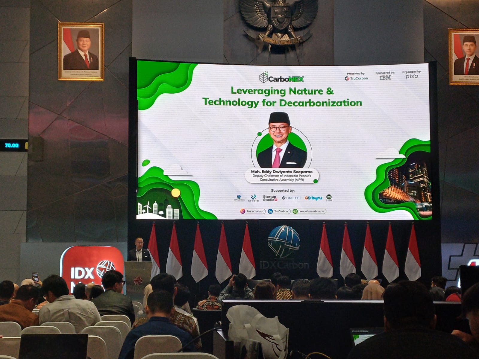  Wakil Ketua Majelis Permusyawaratan Rakyat Republik Indonesia atau MPR RI, Moh Eddy Dwiyanto Soeparno di Bursa Efek Indonesia. Foto: Desty/KabarBursa.com
