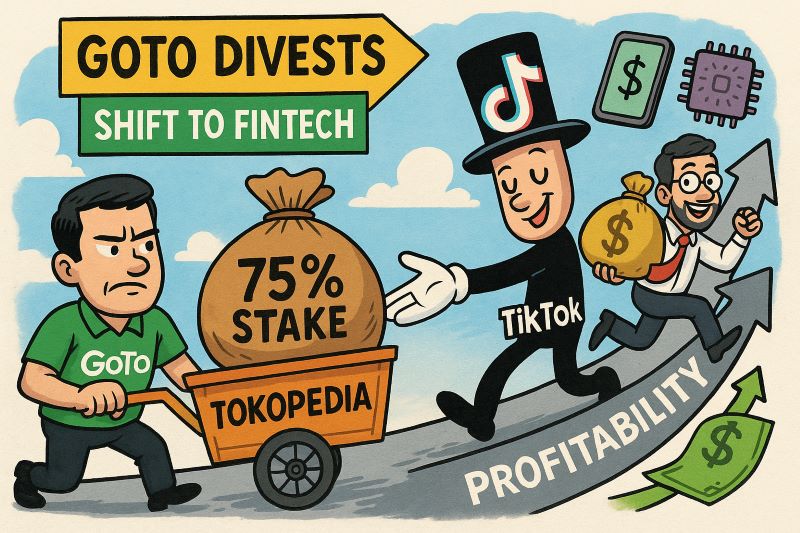 Ilustrasi PT GoTo Gojek Tokopedia Tbk (GOTO). (Gambar dibuat oleh AI untuk KabarBursa.com)