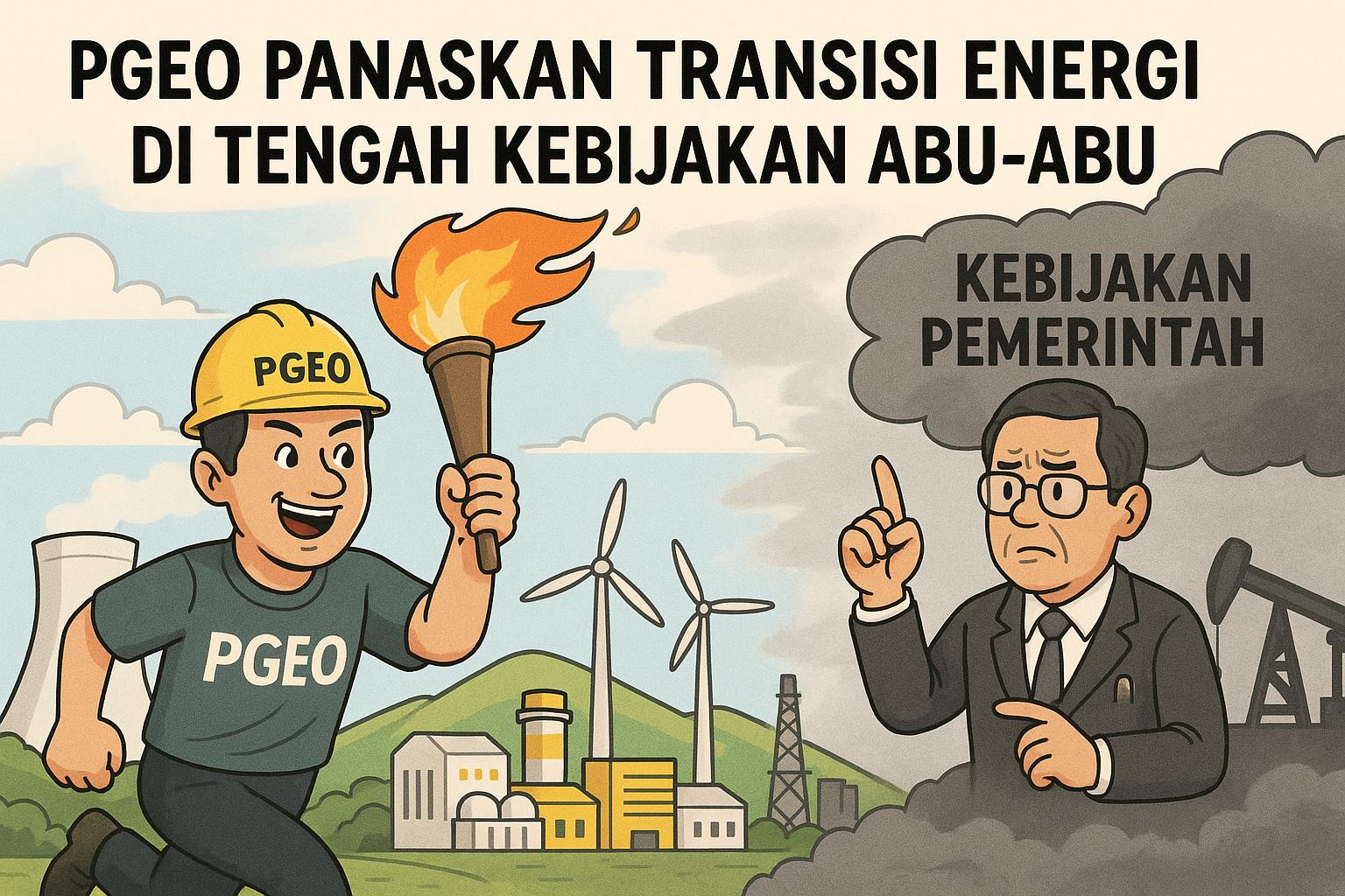 Ilustrasi: PGEO Panaskan Transisi Energi di Tengah Kebijakan Abu-abu. (Foto: AI untuk KabarBursa)