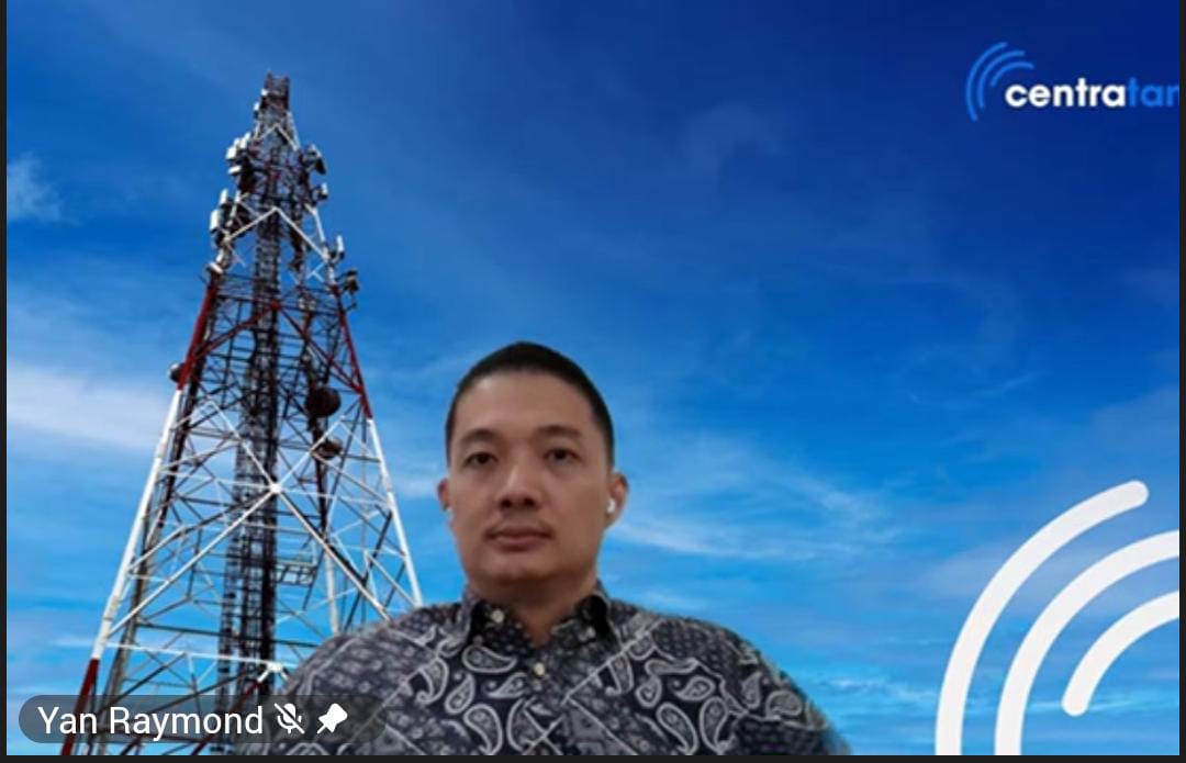 Foto tangkapan layar Direktur Utama  PT Centratama Telekomunikasi Indonesia Tbk atau CENT, Yan Raymond Jafri dalam acara public expose insidentil pada Senin, 28 April 2025. Desty Luthfiani/KabarBursa.com