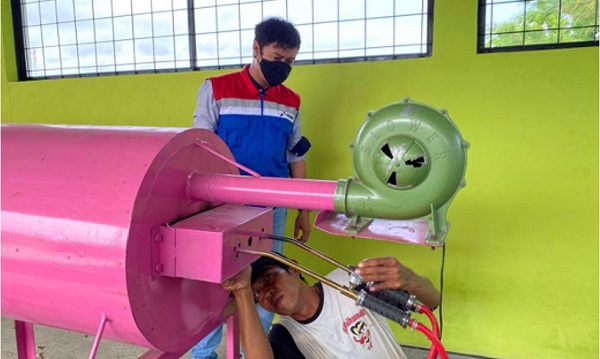 Sistem pengering padi Rotary Dryer (Pinky Rudal).