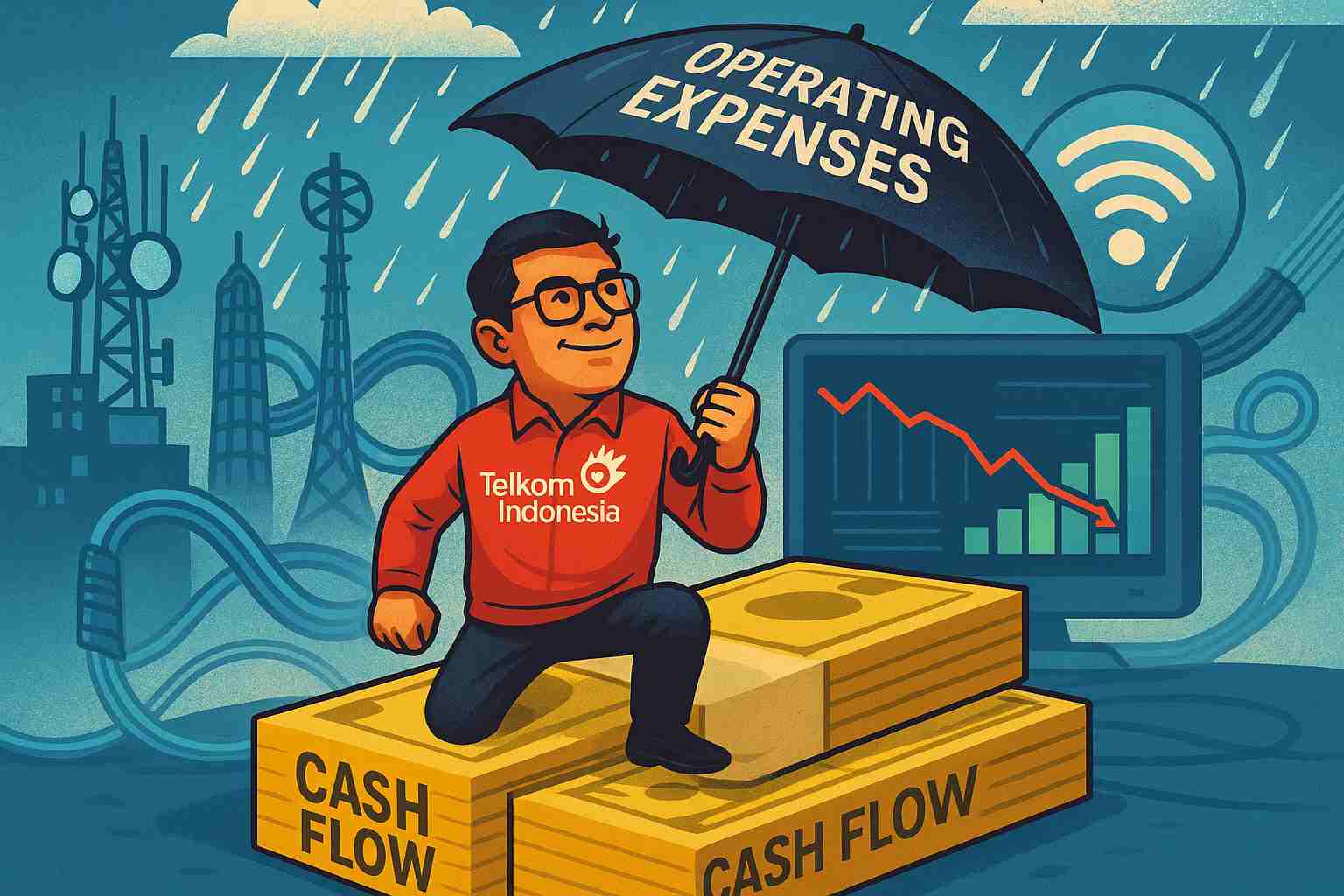 Ilustrasi PT Telekomunikasi Indonesia (TLKM). Foto: Gambar dibuat oleh AI untuk KabarBursa.com