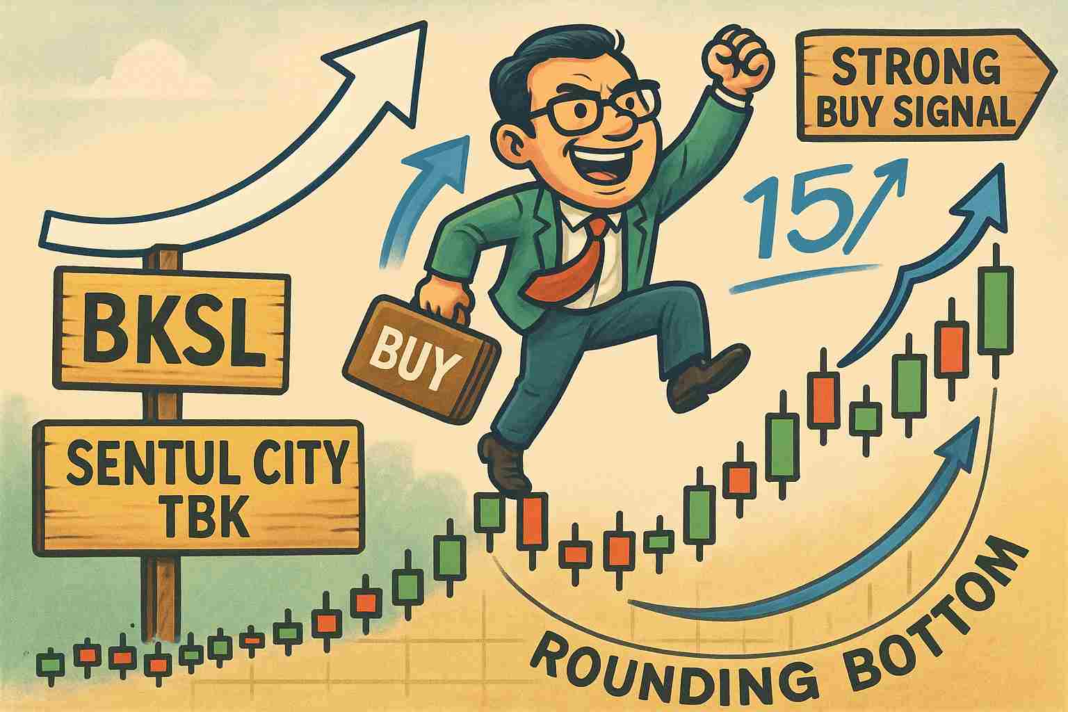 Ilustrasi pergerakan saham PT Sentul City Tbk (IDX: BKSL). (Gambar dibuat oleh AI untuk KabarBursa.com)