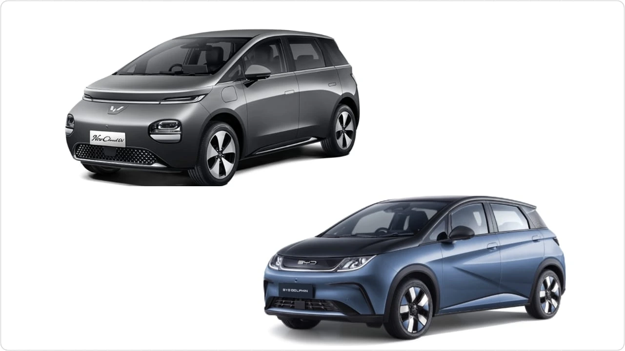 Perbandingan Wuling Cloud EV dan BYD Dolphin. (Foto: doc. Wuling dan BYD)
