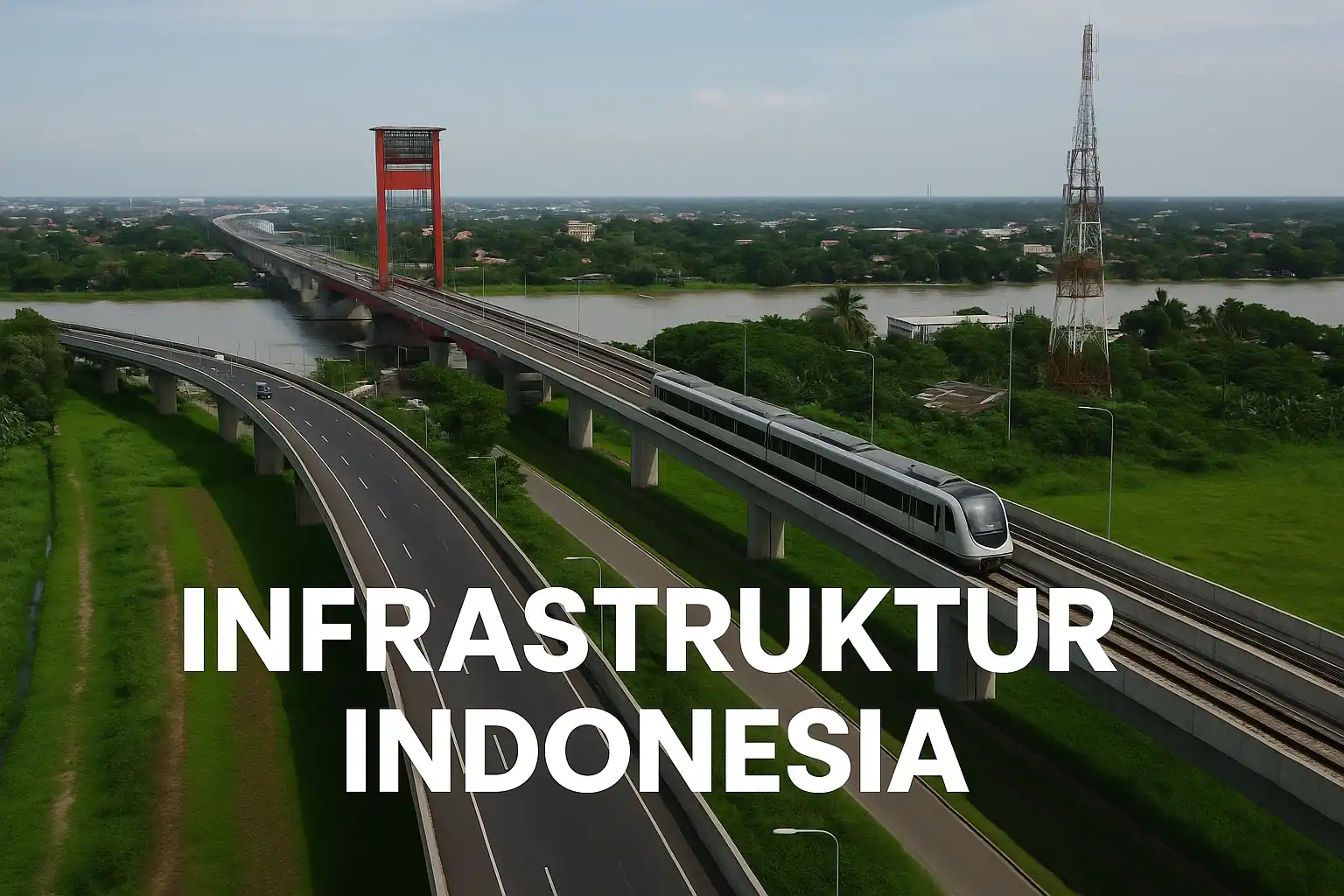 Ilustrasi infrastruktur Indonesia.