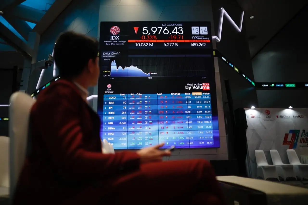 IHSG berpotensi terkoreksi ke 6.713–6.759. MNC Sekuritas sarankan strategi beli bertahap di saham pilihan ISAT, INDF, MBMA, dan PTBA. Foto: KabarBursa/Abbas Sandji.