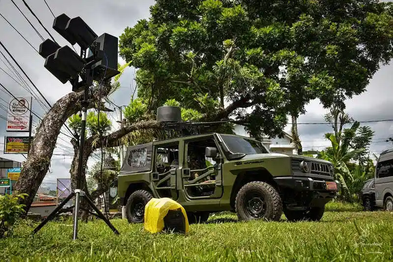 Salah satu produk PT Pindad terbaru Maung MV3 Mobile Jammer. Foto: doc Pindad
