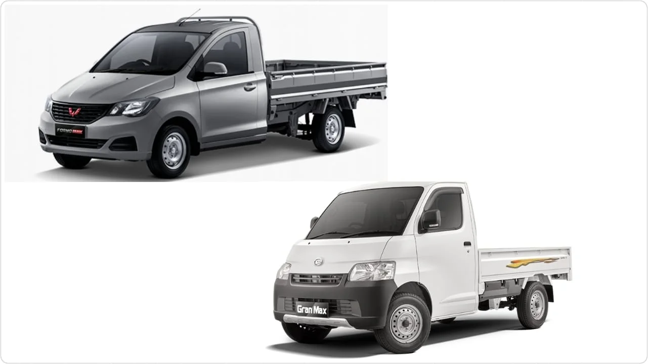 Komparasi Mobil Pick Up: Wuling Formo Max vs Daihatsu Gran Max. Foto: kolase dari dok. Wuling dan Daihatsu.