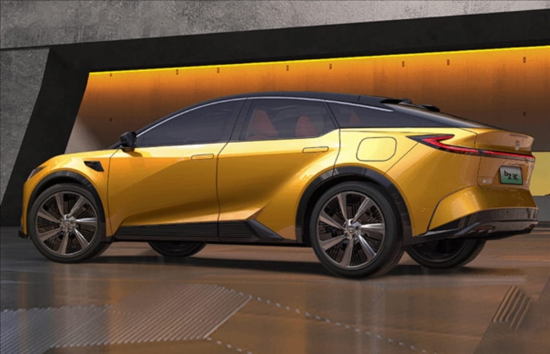 Mobil listrik baru Toyota bZ5 diluncurkan dengan fitur keselamatan tinggi. Gunakan baterai dan motor listrik dari BYD. Harganya terjangkau. Foto: dok. Toyota.