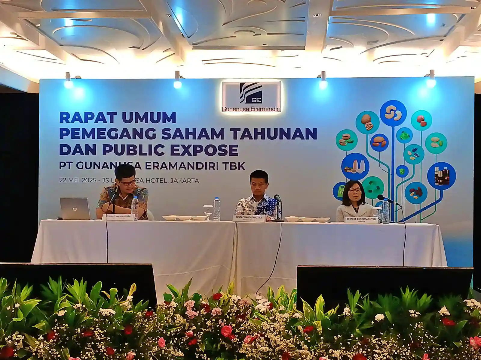 PT Gunanusa Eramandiri Tbk (GUNA) menggelar public expose di Jakarta pada Kamis, 22 Mei 2025. (Foto: KabarBursa/Hutama Prayoga)