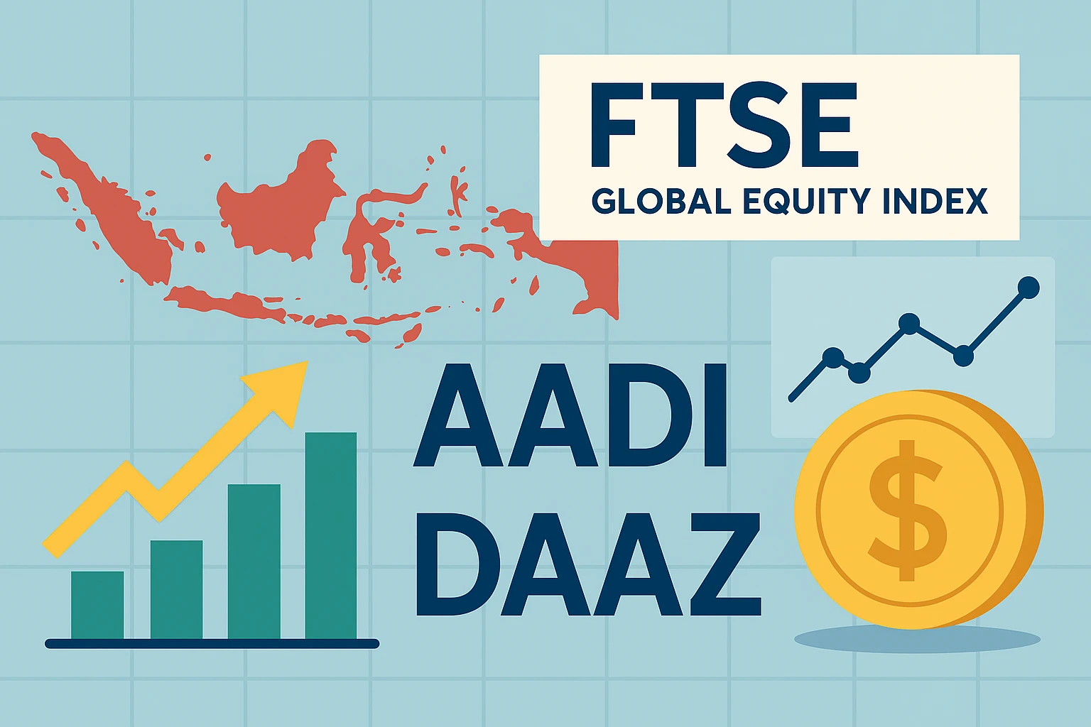 Ilustrasi saham AADI dan DAAZ yang berhasil masuk Indeks FTSE GEIS. 