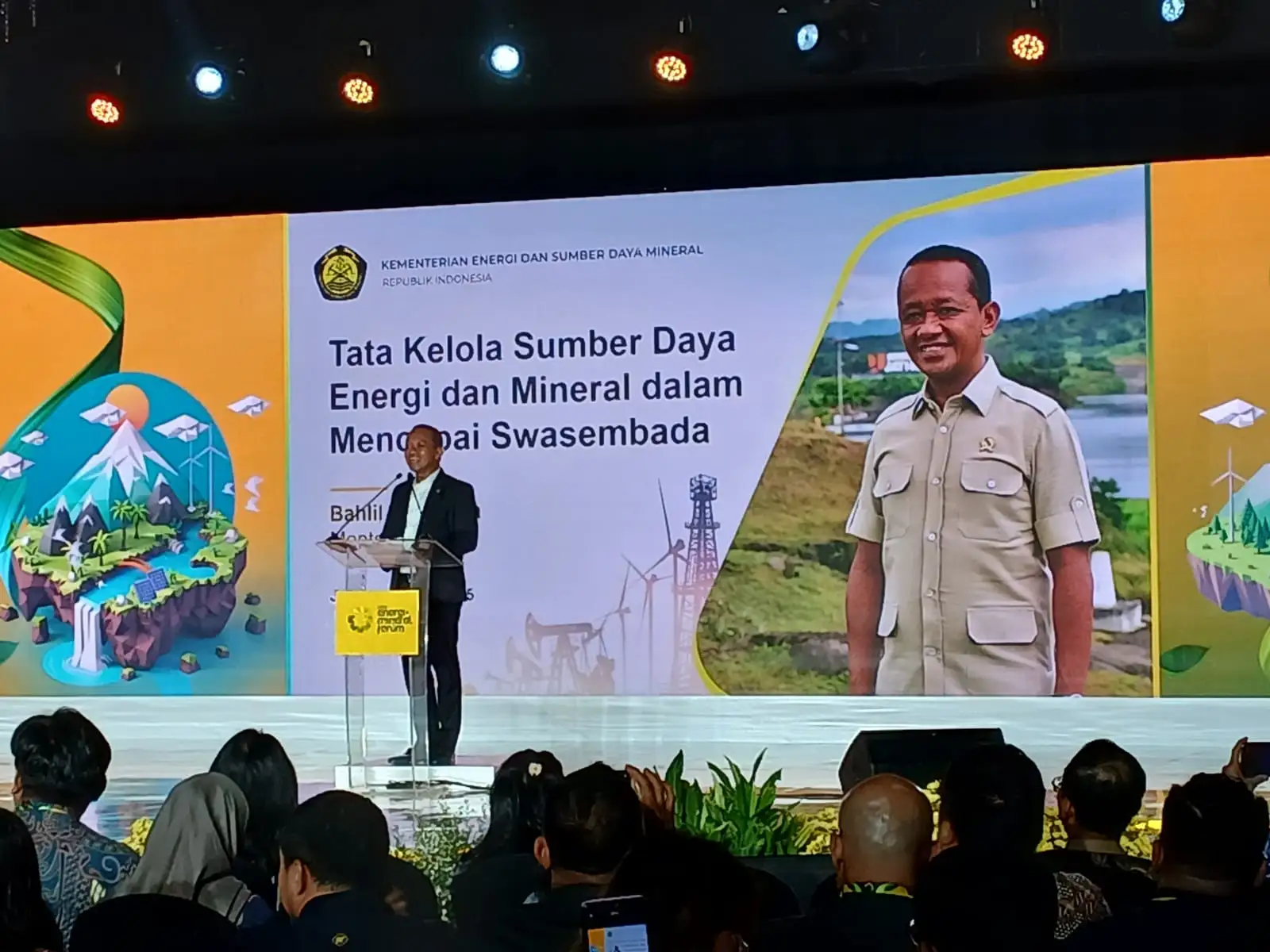 Menteri ESDM Bahlil Lahadalia, dalam acara Energi dan Mineral Forum 2025, di Jakarta, Senin, 26 Mei 2025. (Foto: KabarBursa/Hutama Prayoga)