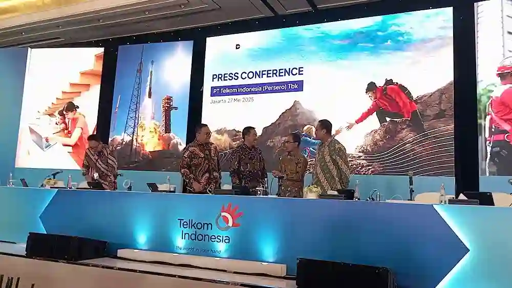 RUPST TLKM PT Telkom Indonesia (Persero) Tbk atau dalam kode saham TLKM di Hotel Four Seasons, Jakarta pada Selasa, 27 Mei 2025. Desty Luthfiani/KabarBursa.com