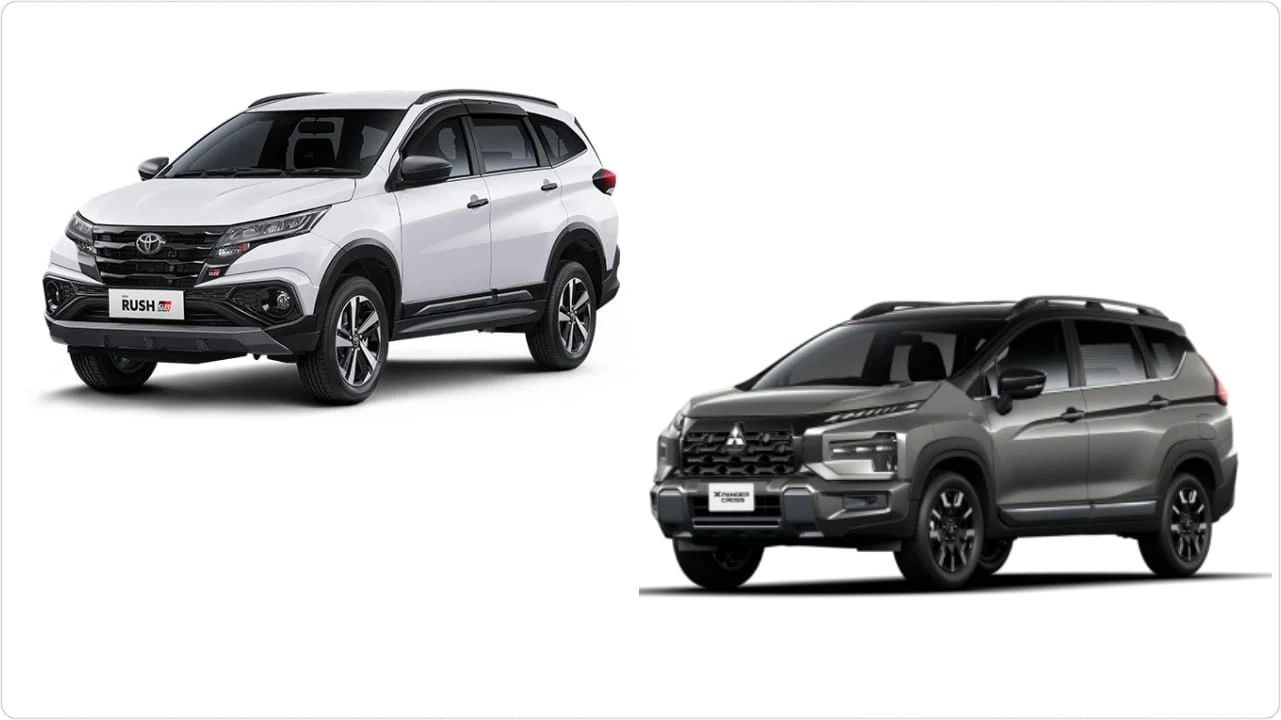 Ilustrasi perbandingan Expander Cross VS Toyota Rush