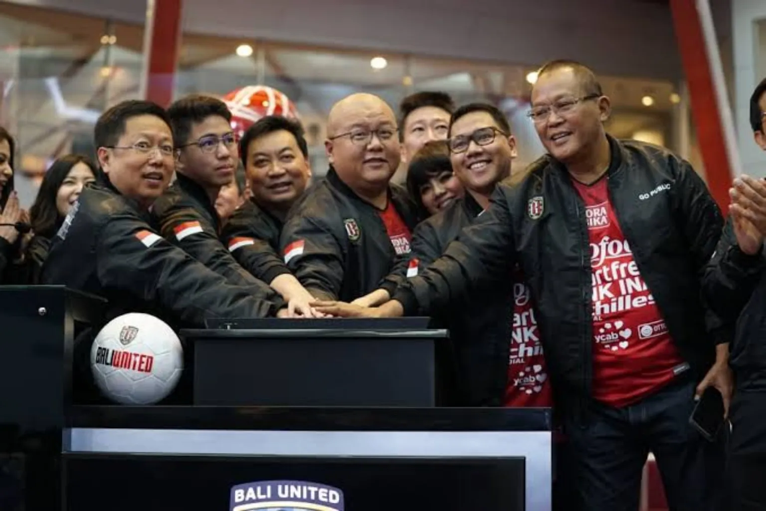 Bali United (BOLA) saat melaksanakan IPO di BEI. (Foto: Dok Perusahaan)