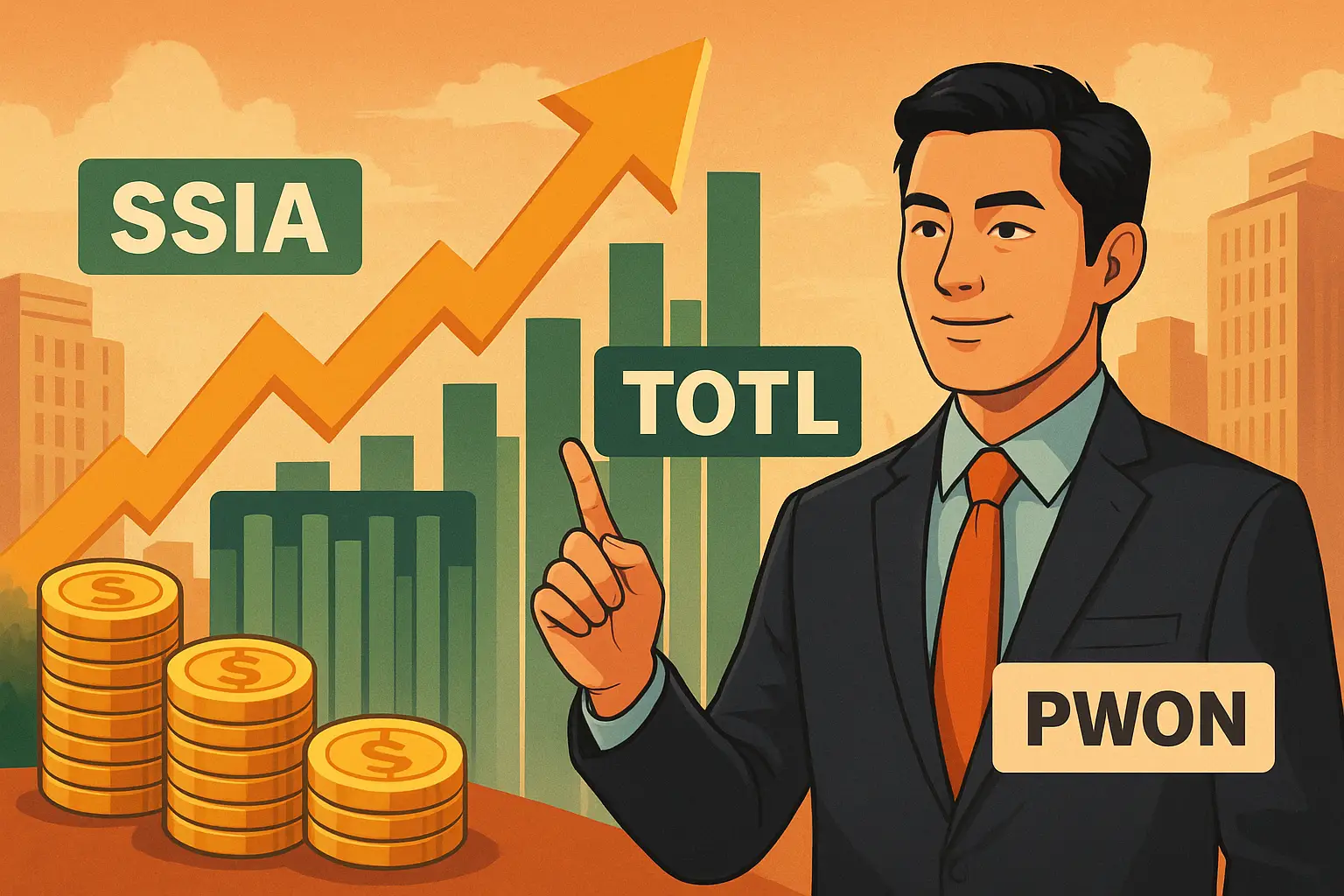 Ilustrasi kinerja saham SSIA, TOTL, dan PWON.
