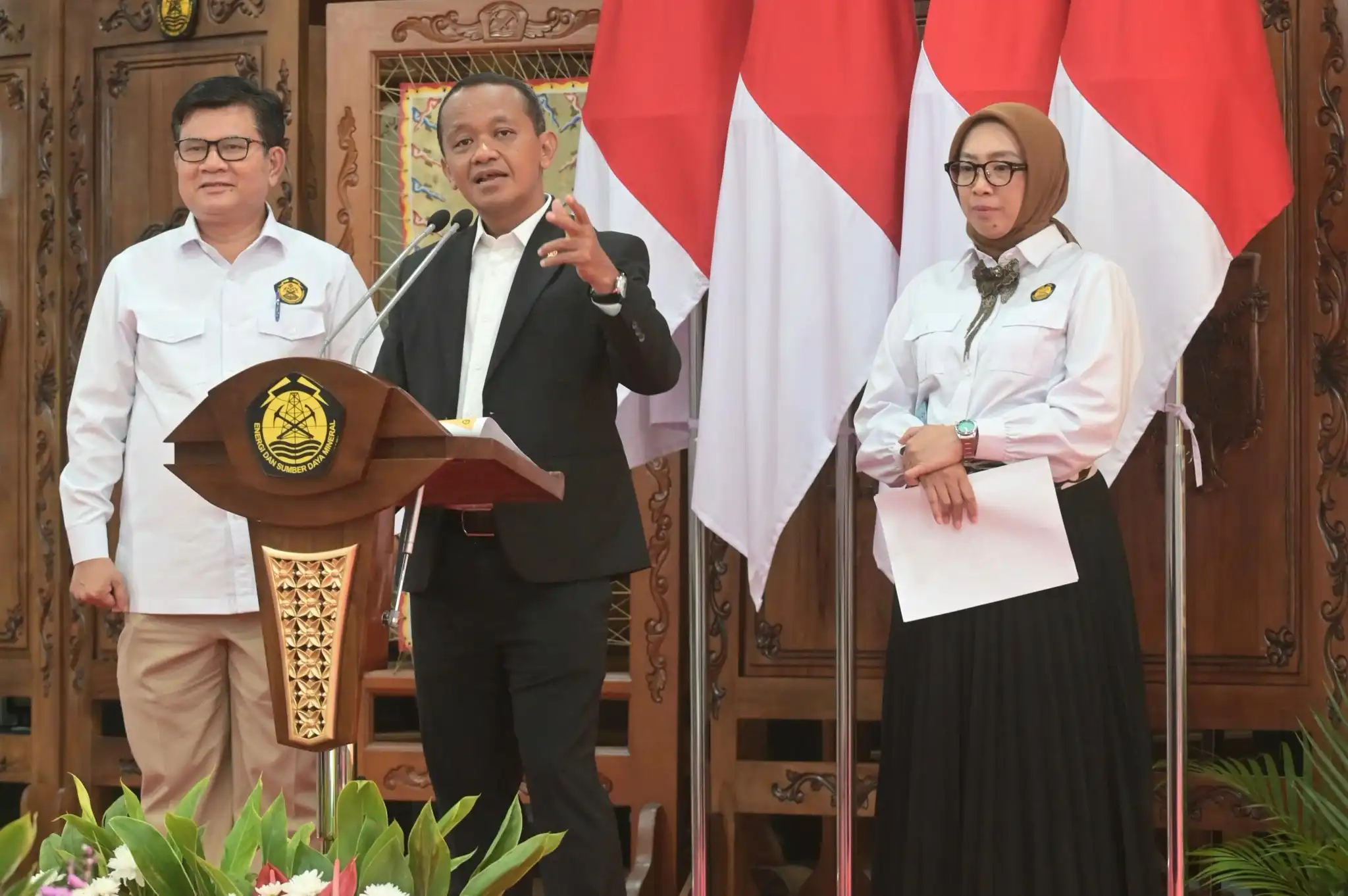 Menteri ESDM Bahlil Lahadalia saat mengumumkan RUPTL 2025-2023 di Jakarta, Senin, 26 Mei 2025. (Foto: Istimewa)