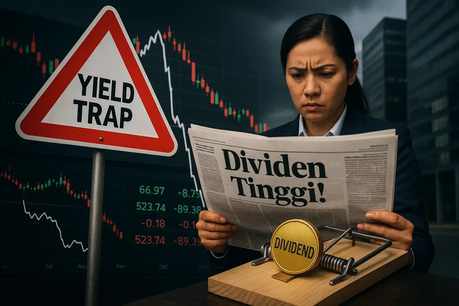 Ilustrasi jebakan dividen dan perangkap yield dividen. 