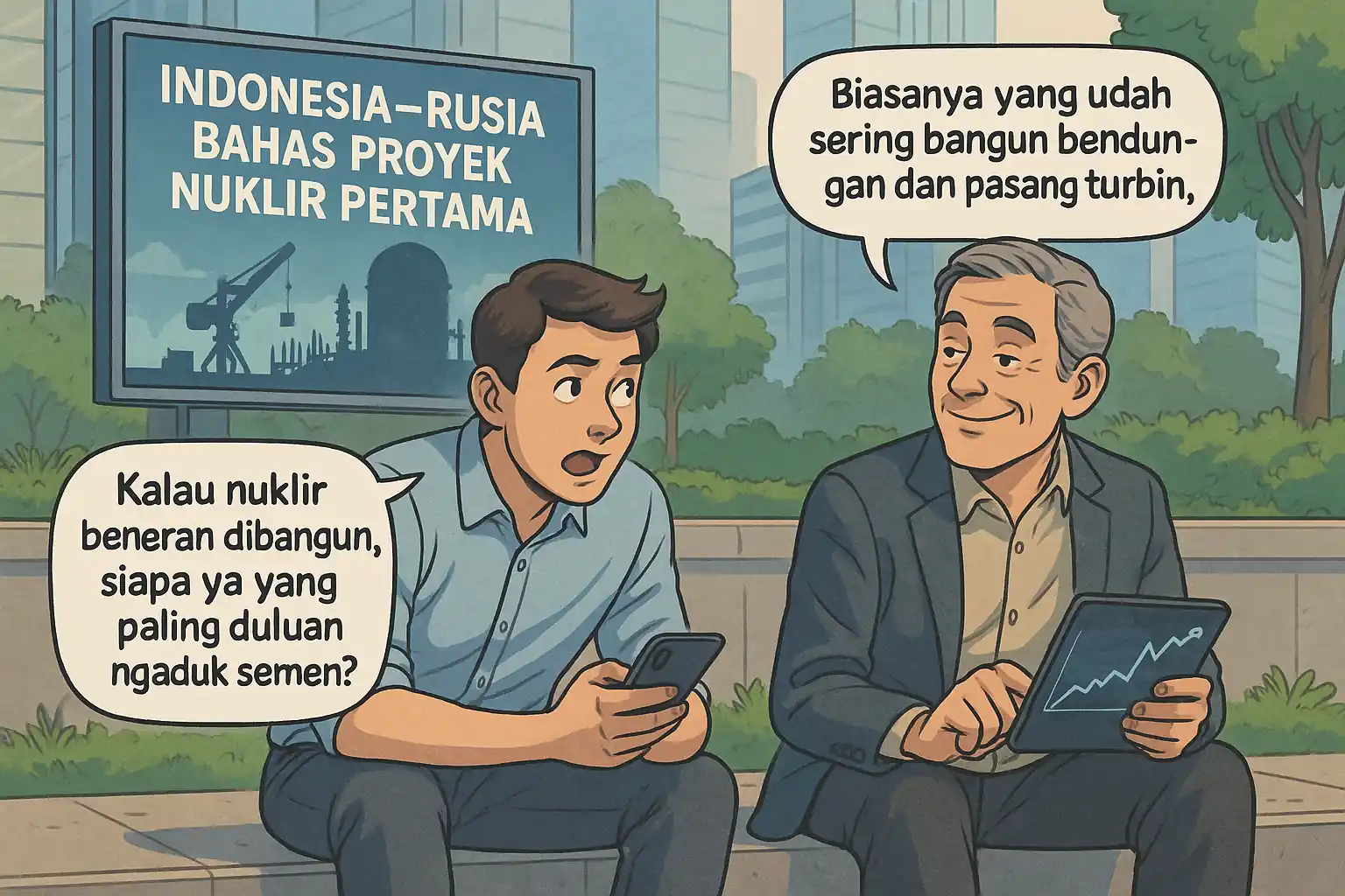 Peluang PTPP terlibat dalam proyek nuklir (PLTN) makin terbuka. Rosatom tawarkan paket lengkap dan PTPP punya modal teknis untuk ikut di lini non-reaktor. Gamba