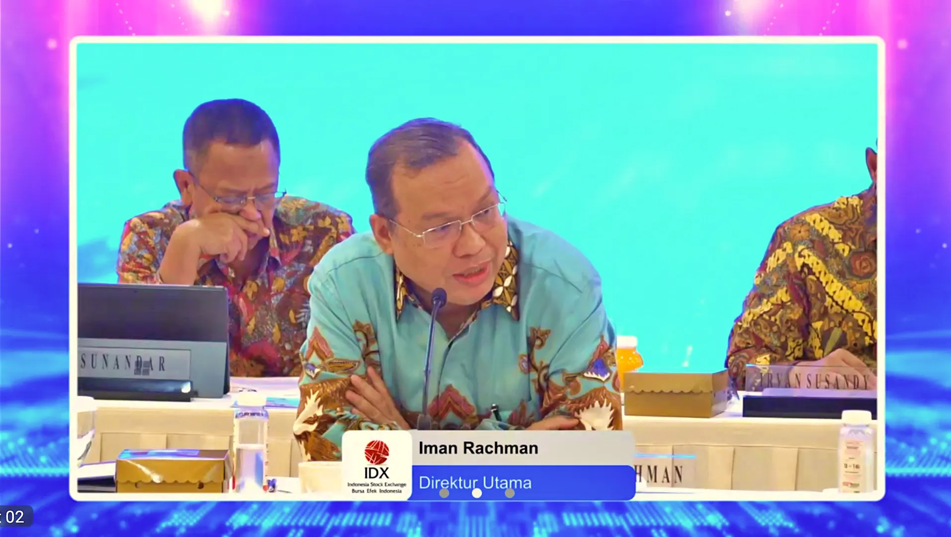 Tangkapan layar Direktur Utama Bursa Efek Indonesia, Imam Rachman saat memaparkan materi Rapat Umum Pemegang Saham Tahunan secara daring pada Rabu, 25 Juni 2025. (Foto: KabarBursa/Desty Luthfiani)
