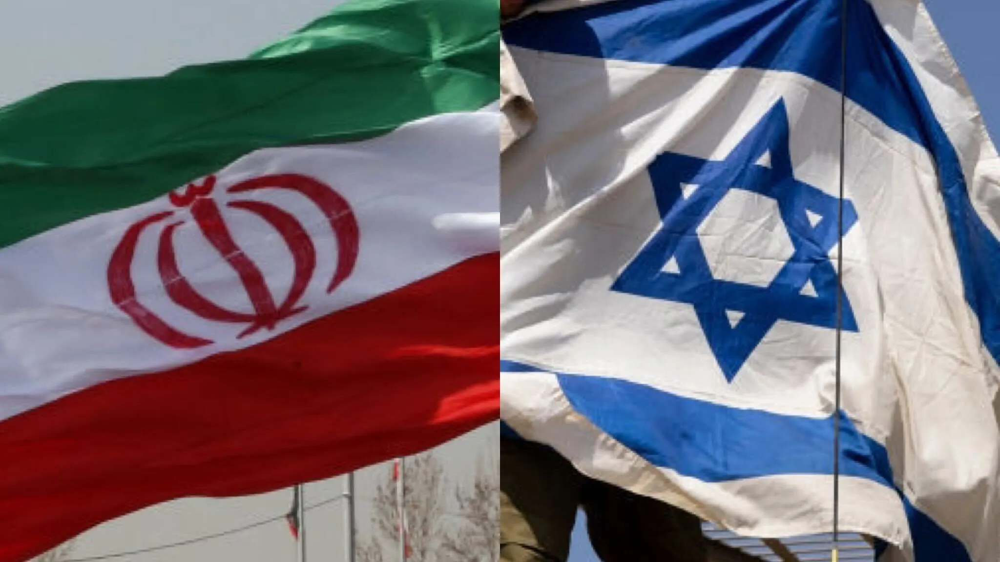 Ilustrasi: Kolase bendera Iran dan Israel (Foto: Wikimedia Commons) 