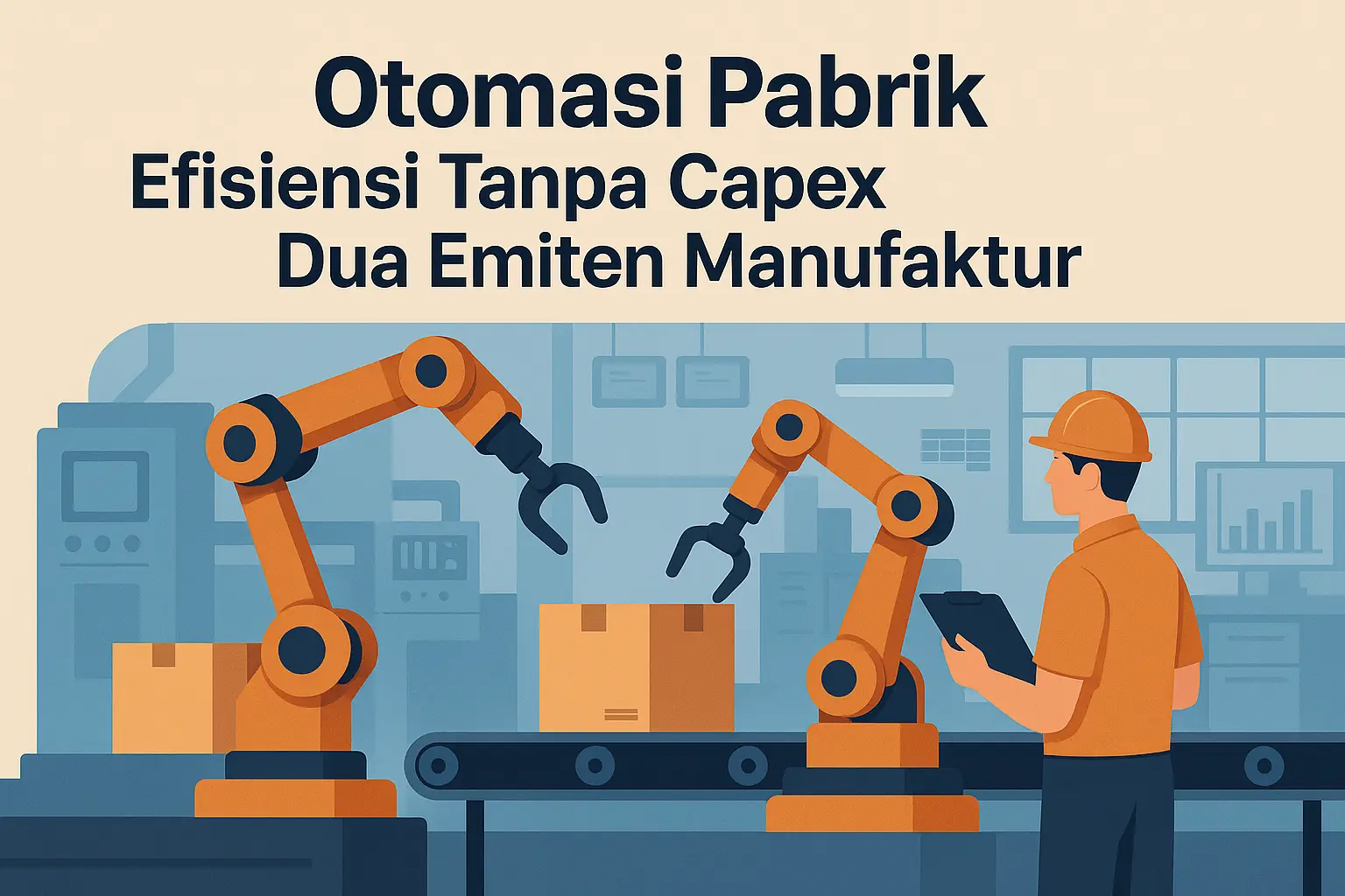 Dua emiten di sektor manufaktur yang melakukan otomasi. Gambar dibuat oleh AI untuk KabarBursa.com