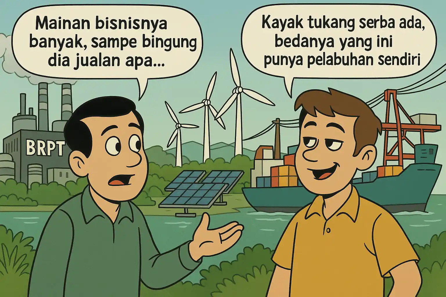 BRPT genjot hilirisasi lewat IPO CDIA, kawasan industri Patimban, dan akuisisi kilang Shell untuk perkuat rantai pasok grup. Gambar dibuat oleh AI untuk KabarBu