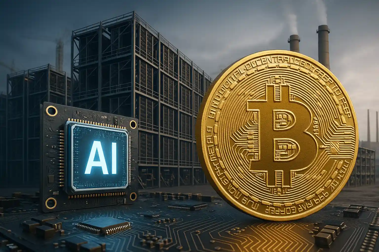 CoreWeave akuisisi Core Scientific, tambang Bitcoin raksasa, demi memperkuat infrastruktur AI dan amankan kontrak listrik 1,3 GW. Gambar dibuat oleh AI untuk KabarBursa.com.