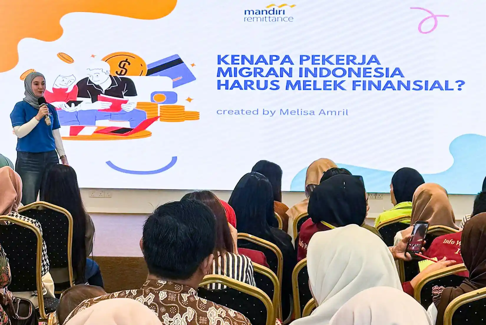 Giat Bank Mandiri literasi pekerja migran Indonesia. (Foto: Istimewa)