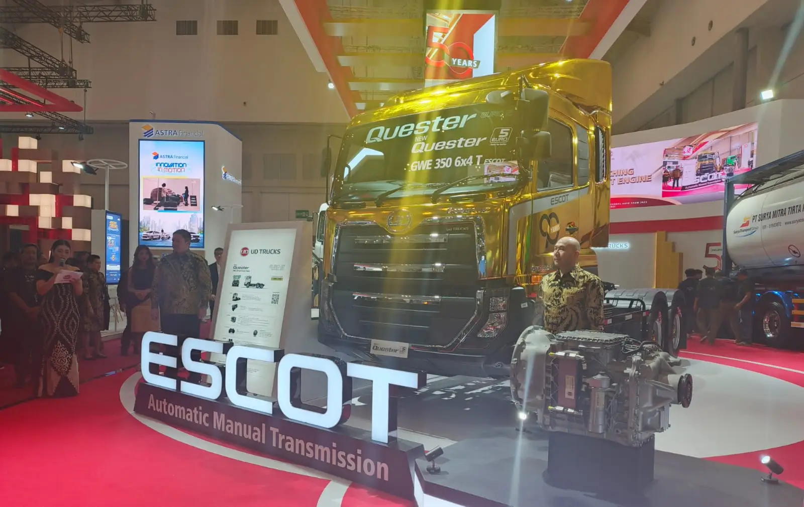 Peluncuran Quester 350 ESCOT 8L Euro 5 (tracktor head) di GIIAS 2025. F;oto: KabarBursa.com/Citra Dara
