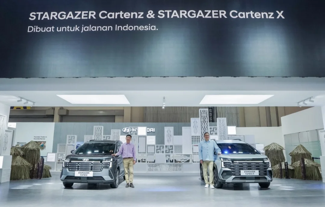 yundai luncurkan dua mobil baru Stargazer Cartenz dan Cartenz X di GIIAS 2025. Tampang berubah total, harga mulai Rp260 jutaan. Foto: Harun/KabarBursa.com 