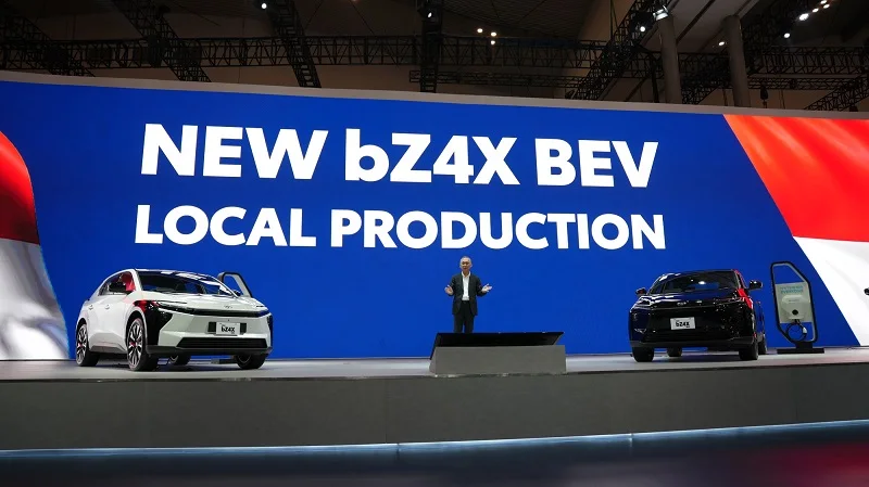 Toyota pamer New bZ4X rakitan lokal di GIIAS 2025. Foto: doc Toyota. 