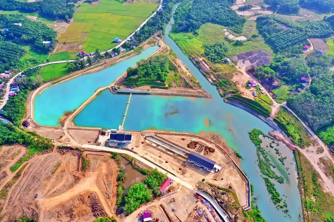 Proyek peningkatan infrastruktur jalan sepanjang 0,90 kilometer di jantung kawasan IKN. (Foto: Dok. Adhi Karya)