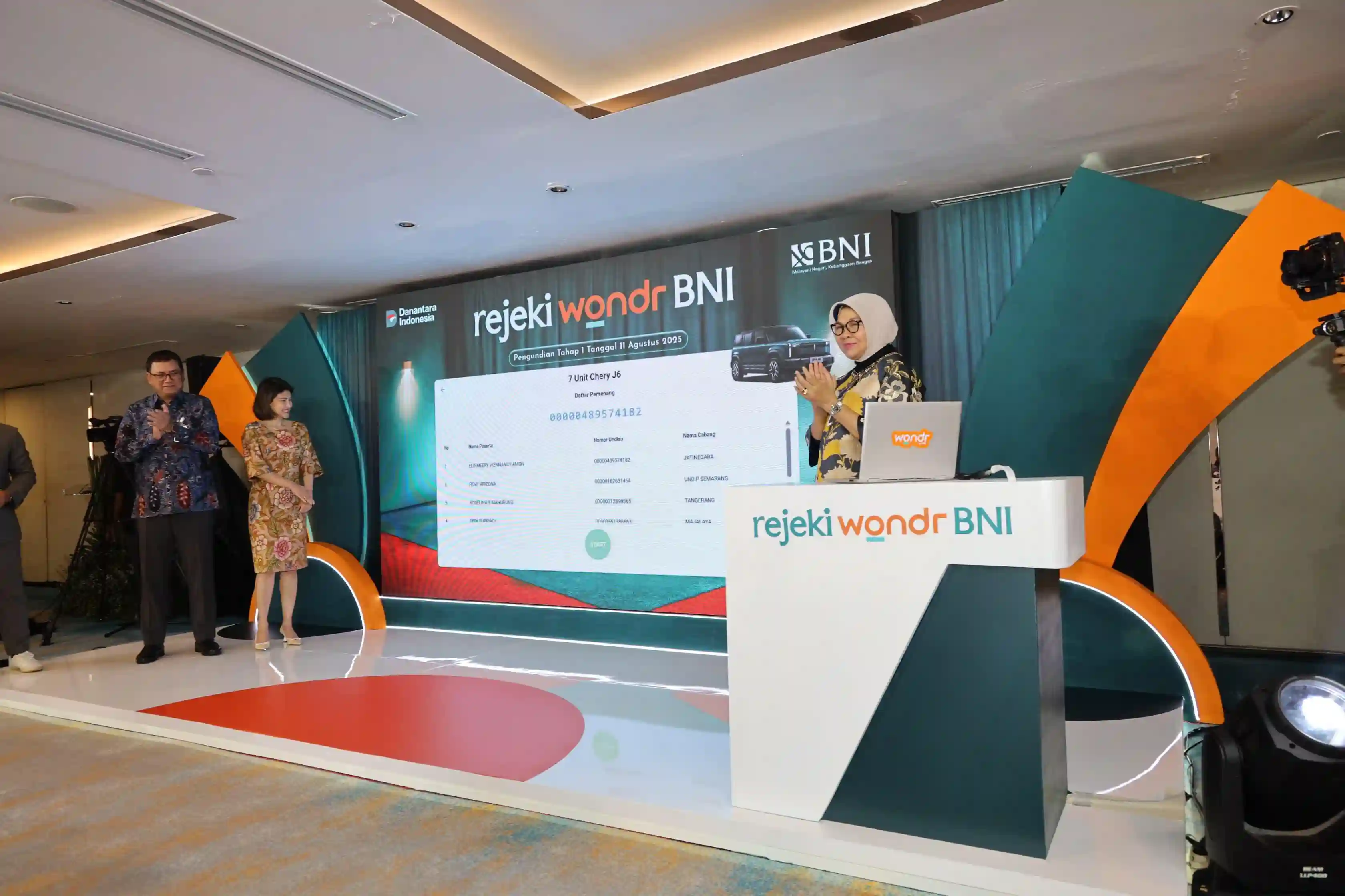  ‎PT Bank Negara Indonesia (Persero) Tbk atau BNI resmi mengumumkan pemenang tahap pertama program undian Rejeki wondr BNI