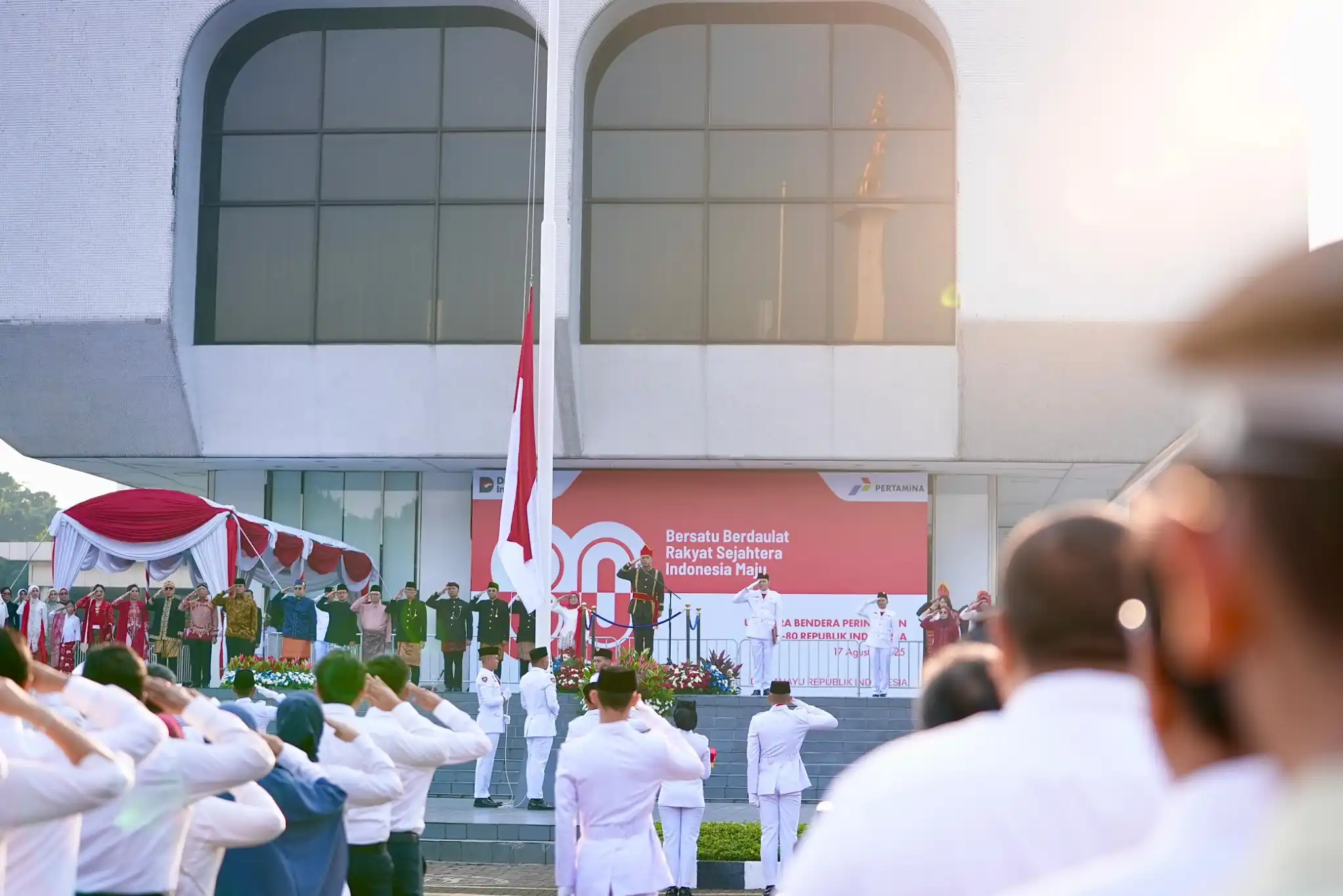 Upacara memperingati Hari Kemerdekaan Ri oleh Pertamina, Minggu, 17 Agustus 2025. Foto: Pertamina.