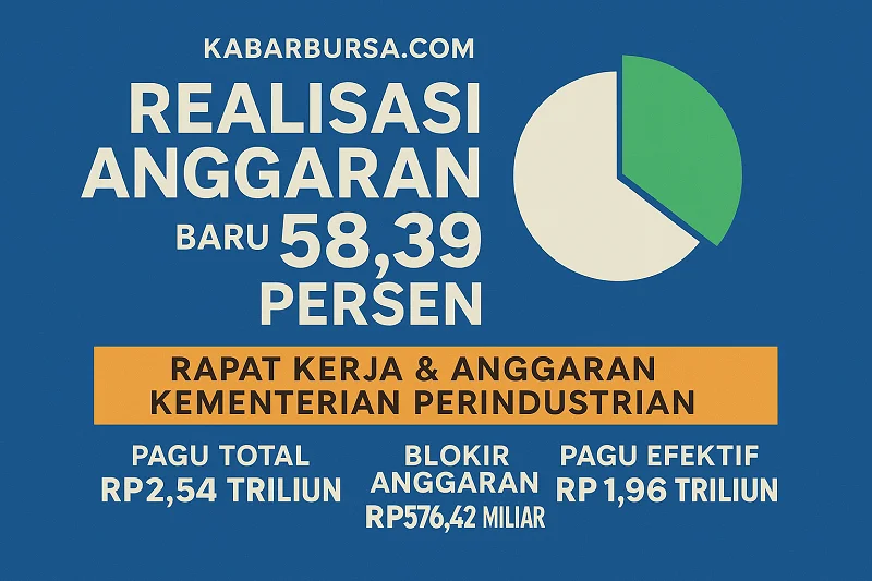 Ilustrasi realisasi anggaran Kementerian Perindustrian. Gambar dibuat oleh AI untuk KabarBursa. 