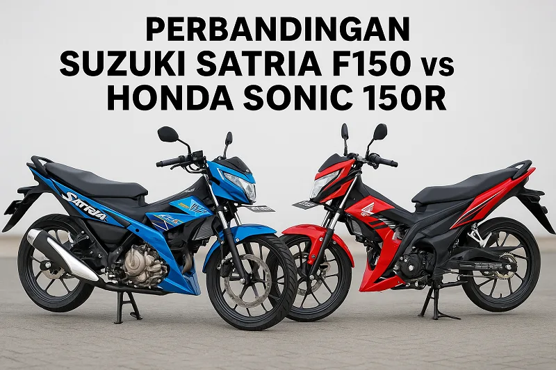 Suzuki Satria vs Honda Sonic. Gambar dibuat oleh AI untuk KabarBursa.com 